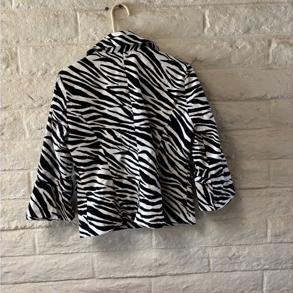 Elementz Zebra Pattern Jacket- Size 8 - image 5
